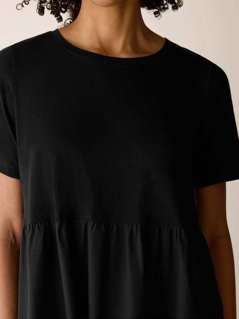 Organic Cotton Poplin Round Neck Dress 5