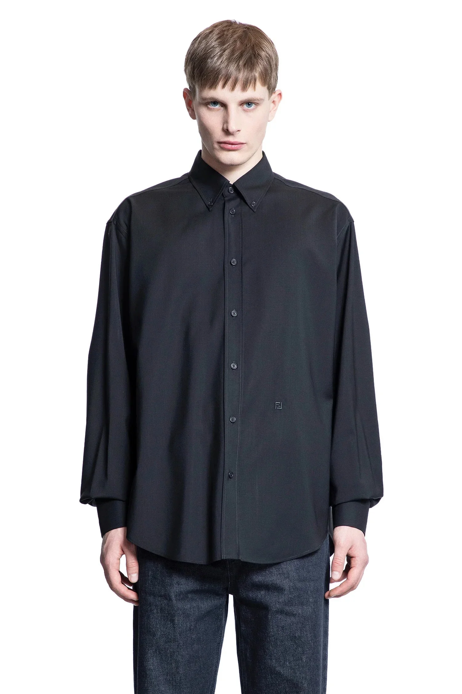 Lightweight-Wool-Button-Down-Shirt - 1