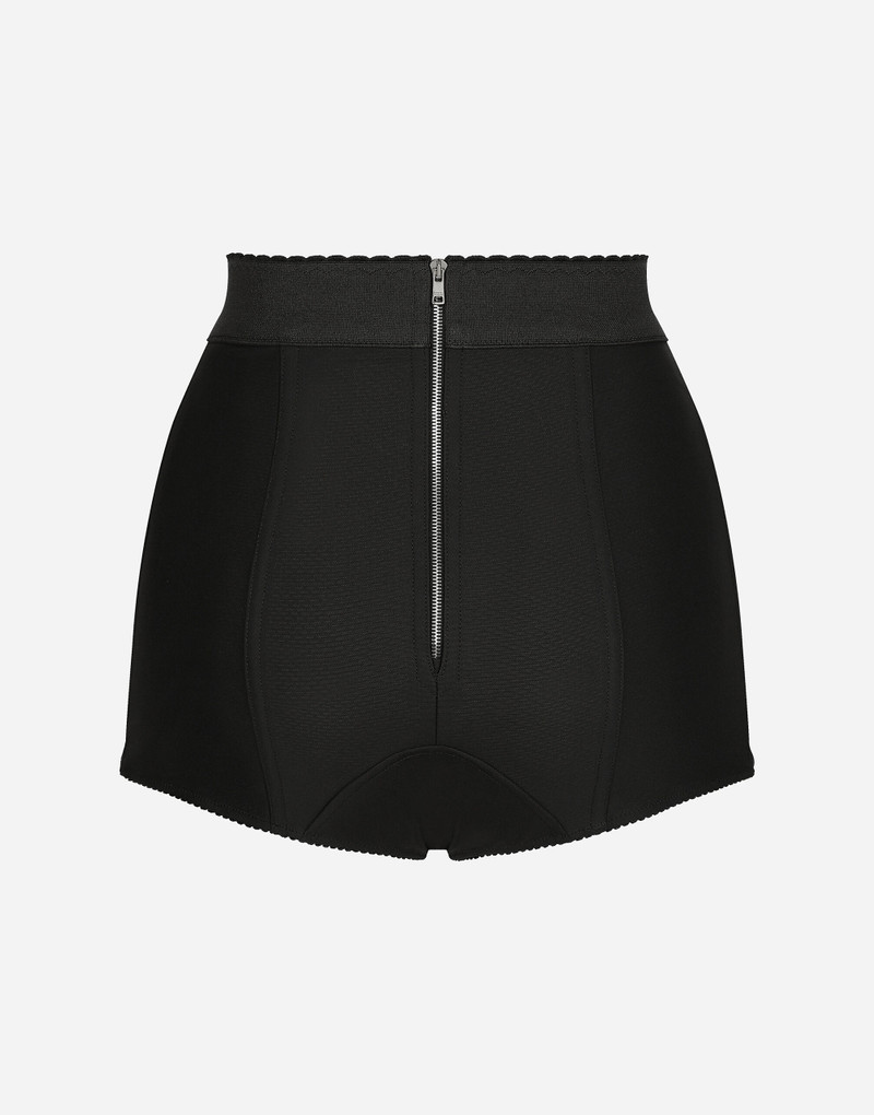 Dolce & Gabbana Silk satin and stretch marquisette high-waisted panties outlook