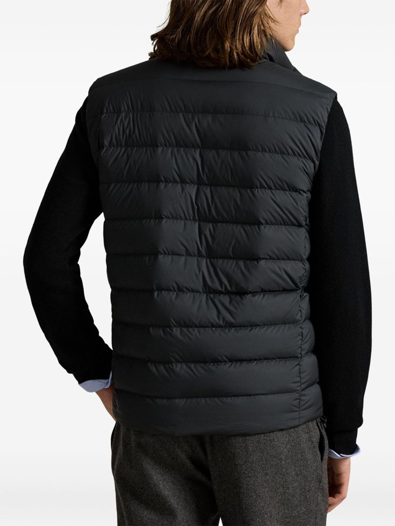 embroidered-logo quilted gilet 4