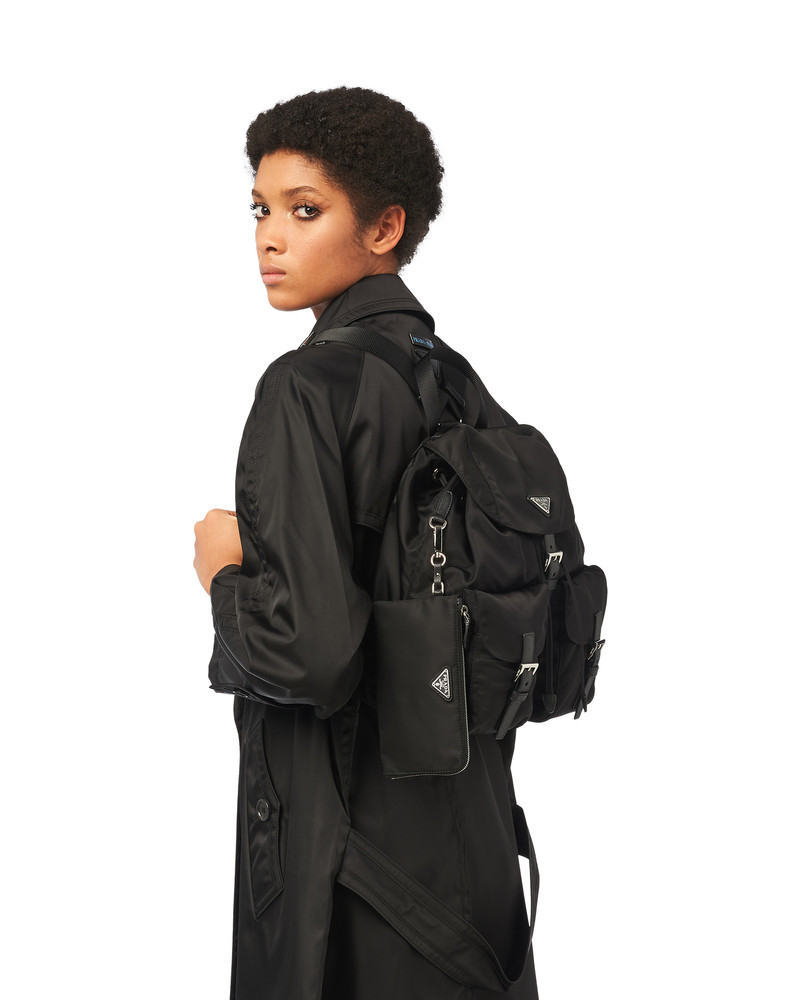 Prada Re-Nylon medium backpack with pouch outlook