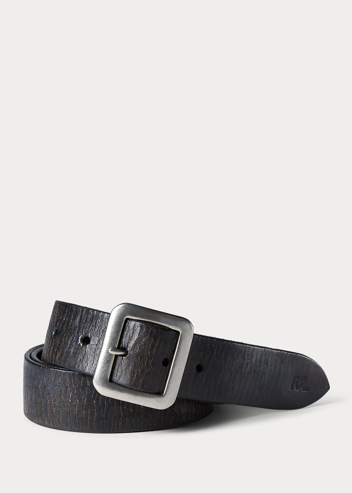 Hand-Burnished Leather Belt - 4