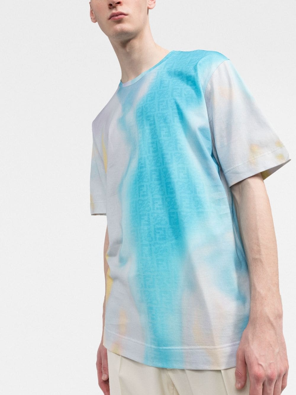 Fendi Earth monogram tie-dye print T-shirt - 3