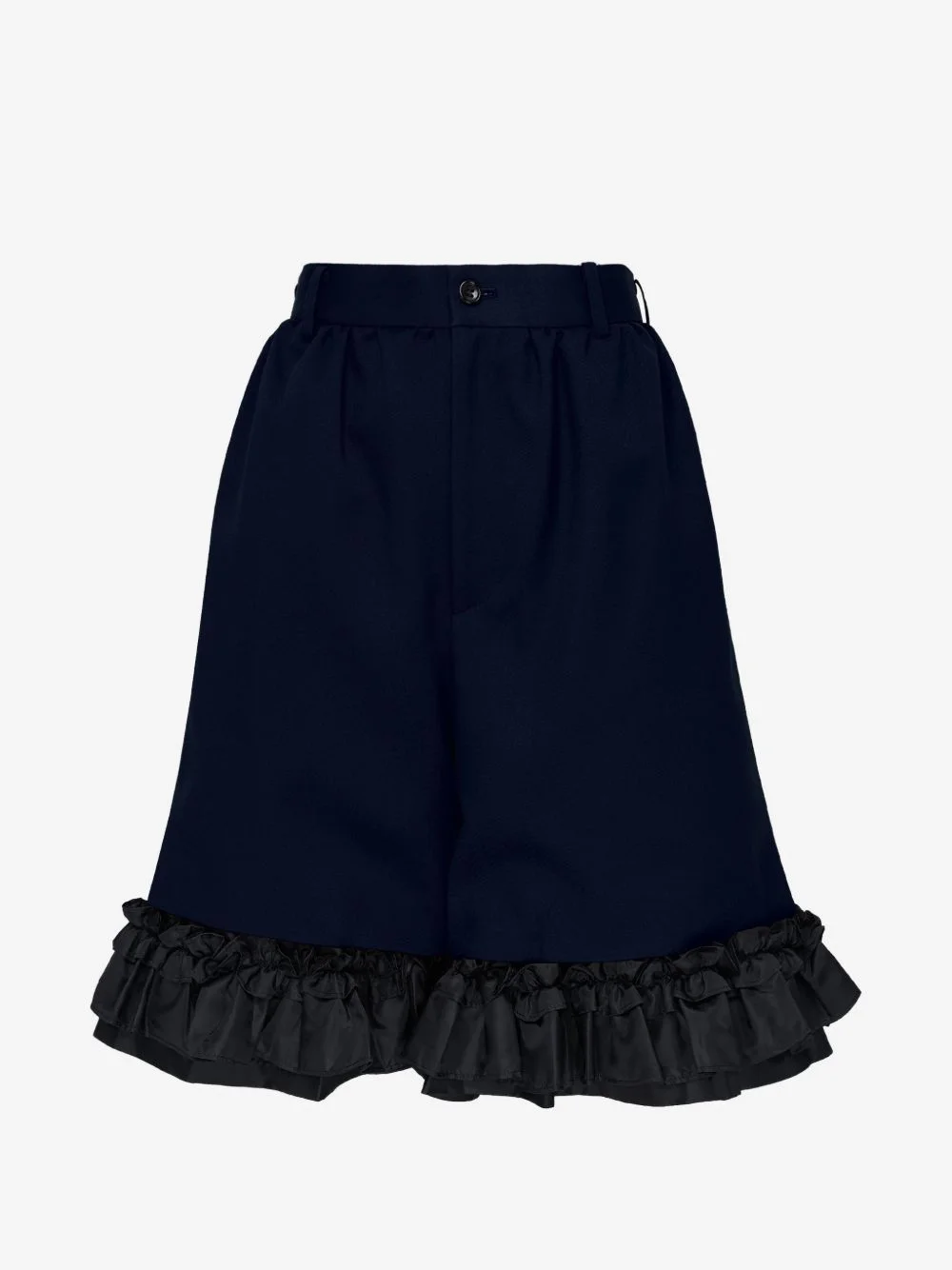 ruffle-trimmed wide-leg shorts - 1