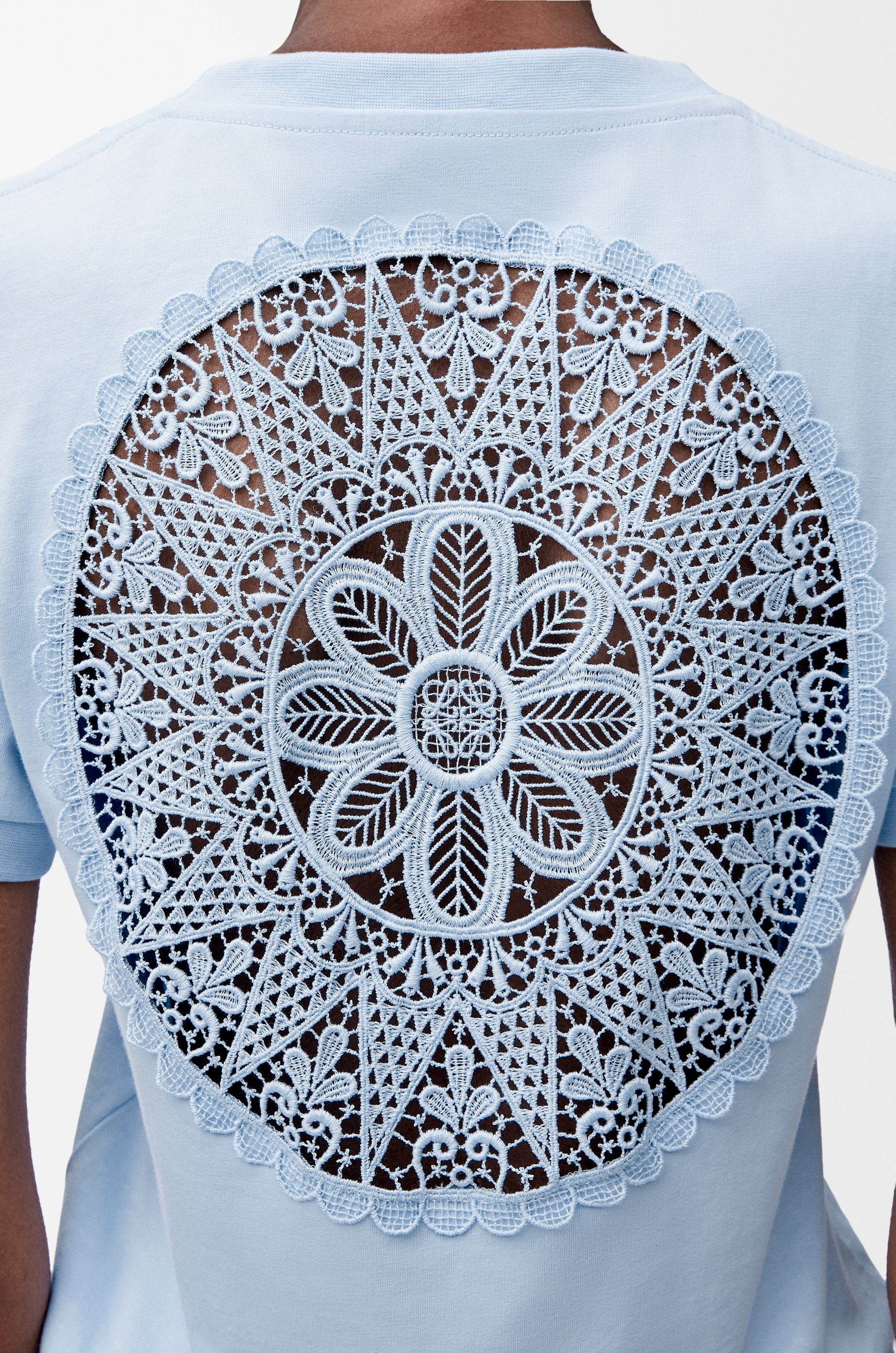Lace T-shirt in cotton - 5