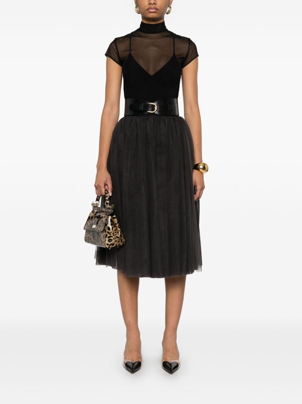 tulle midi skirt - 2