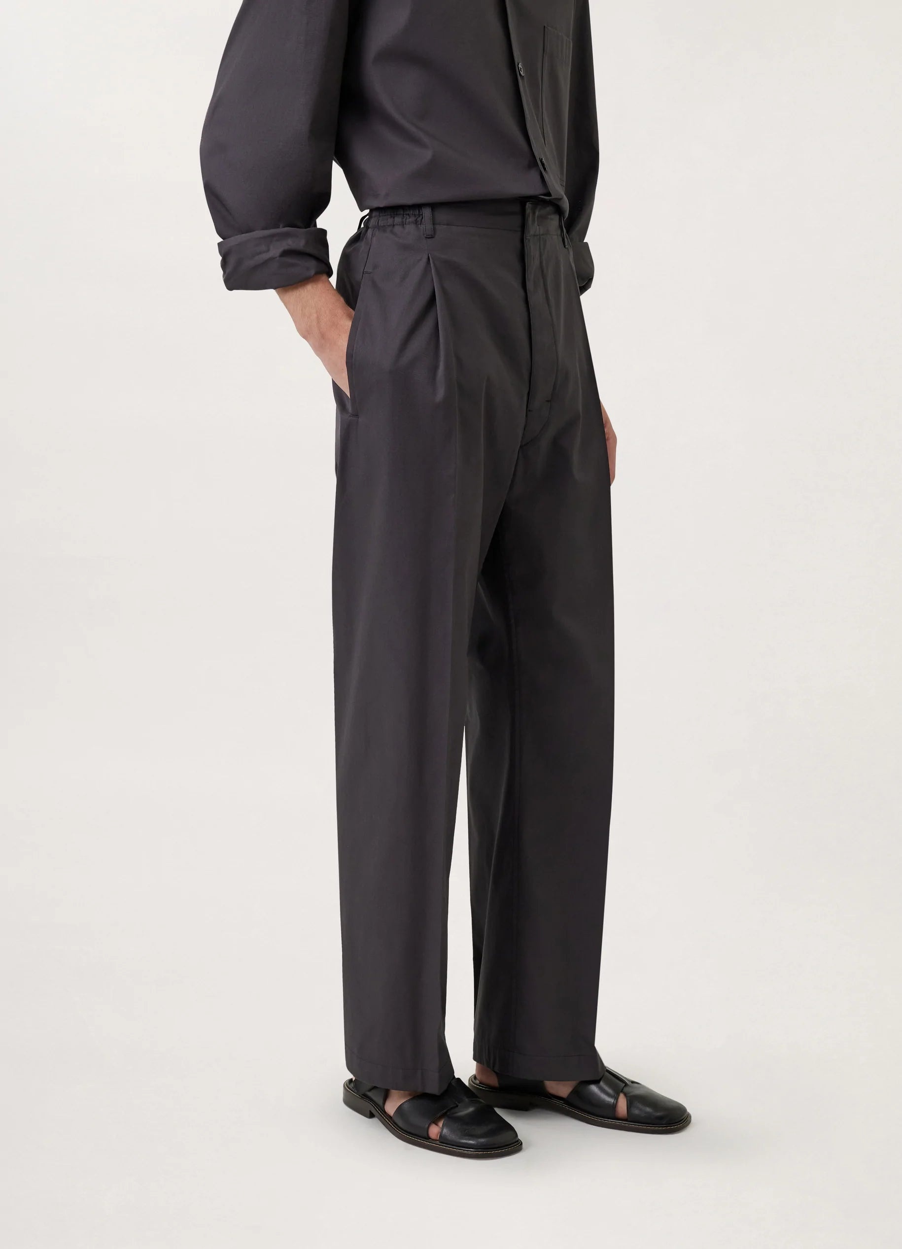 Lemaire EASY PLEATED PANTS COTTON TWILL | REVERSIBLE