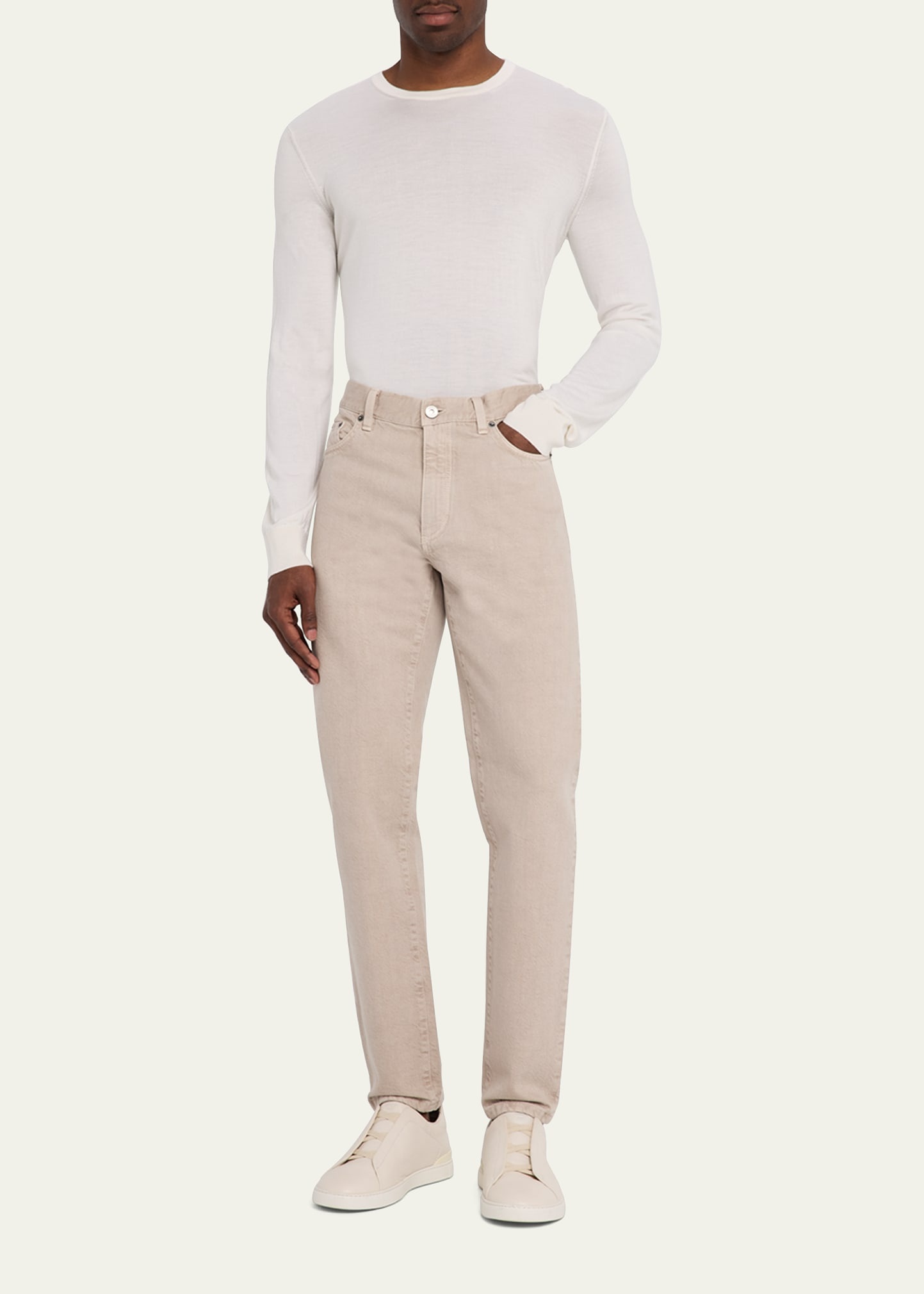 Men's 5-Pocket Colored Denim Pants - 2