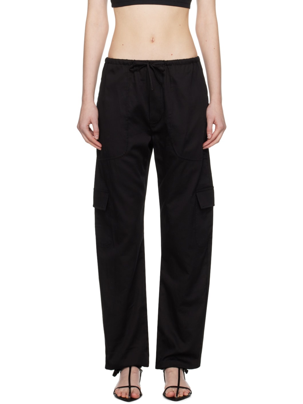 Black Yoko Cargo Pants - 1