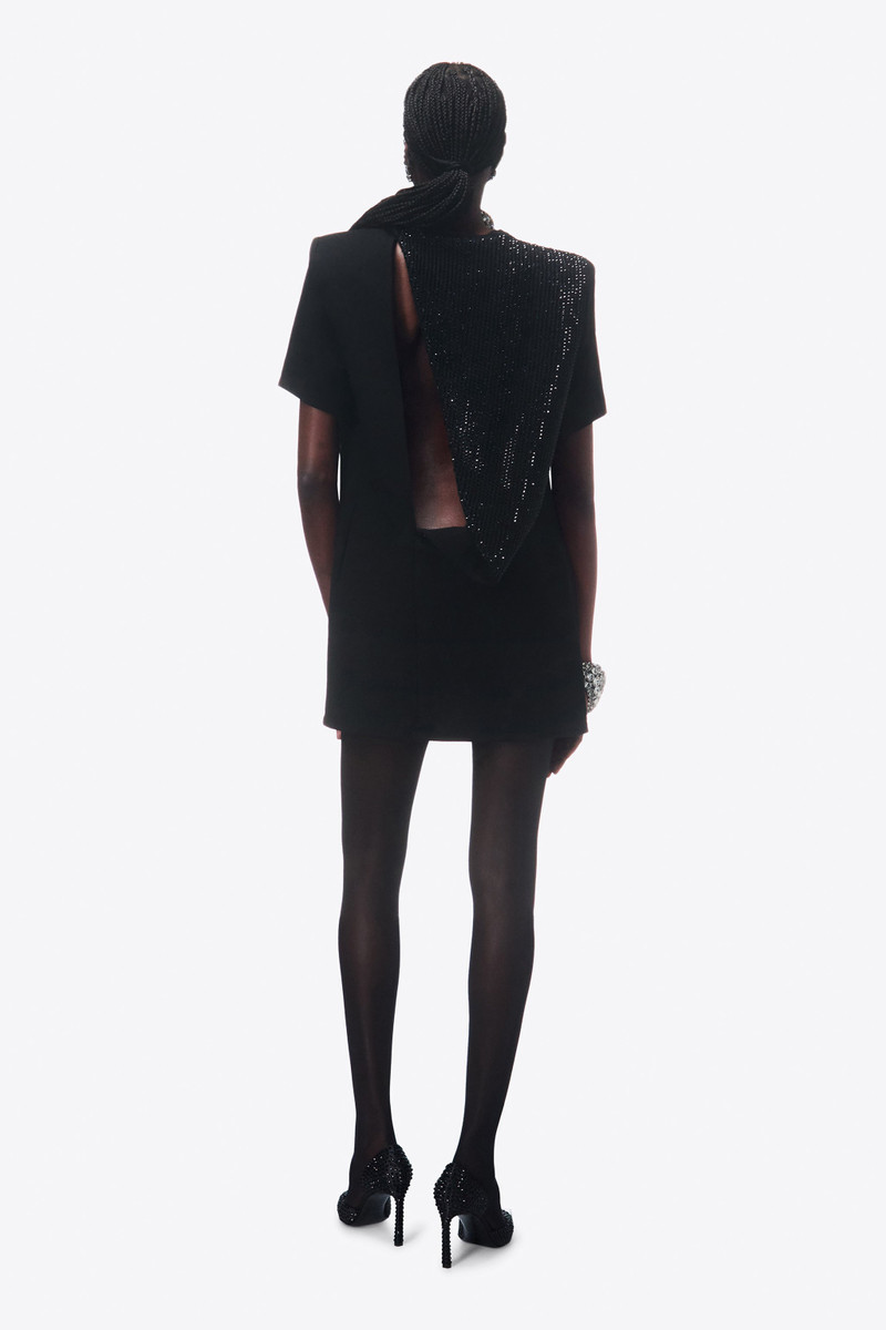 CRYSTAL EMBELLISHED SLIT T-SHIRT DRESS 5