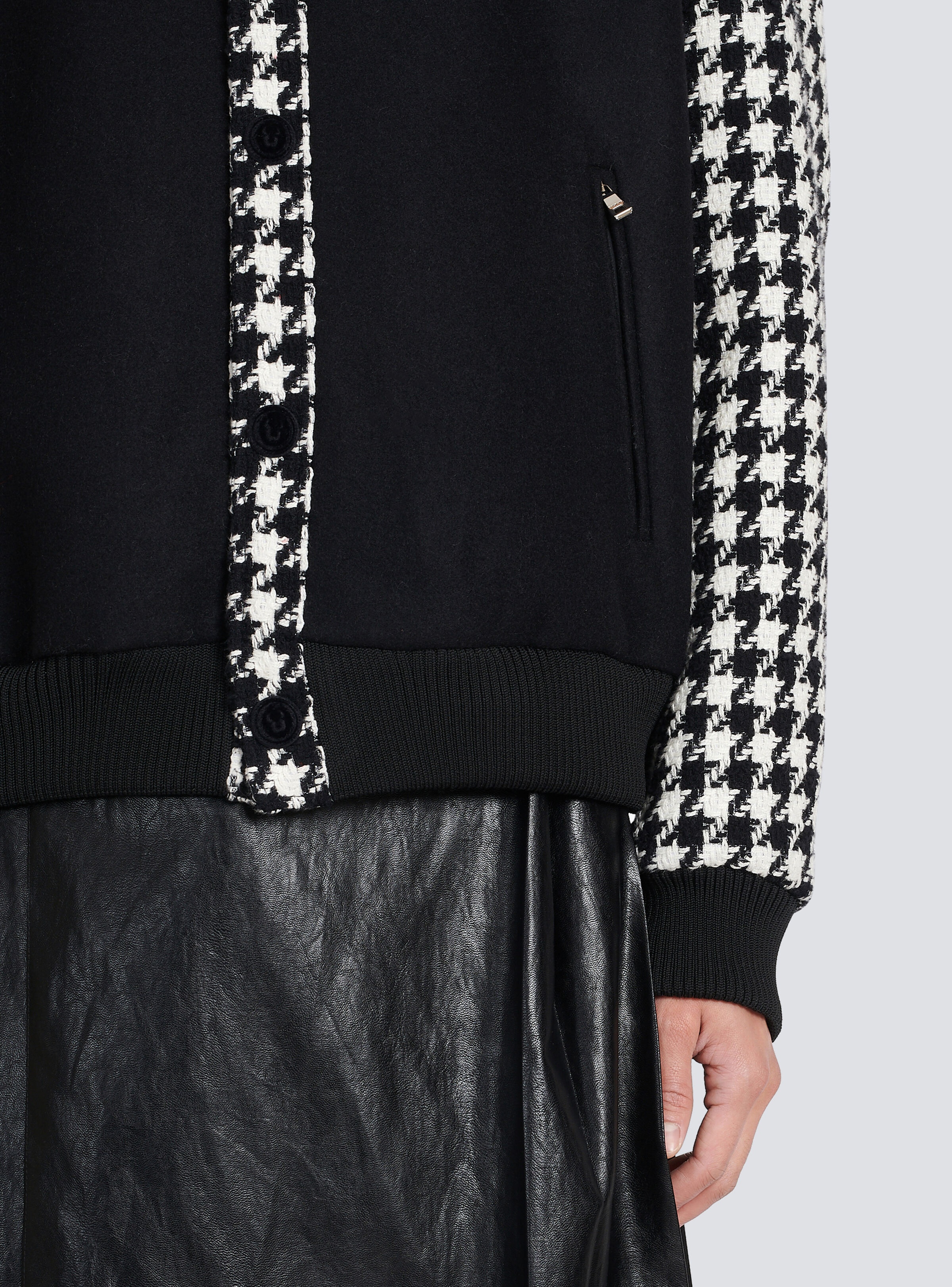 Unisex - Bomber jacket with houndstooth pattern - 7