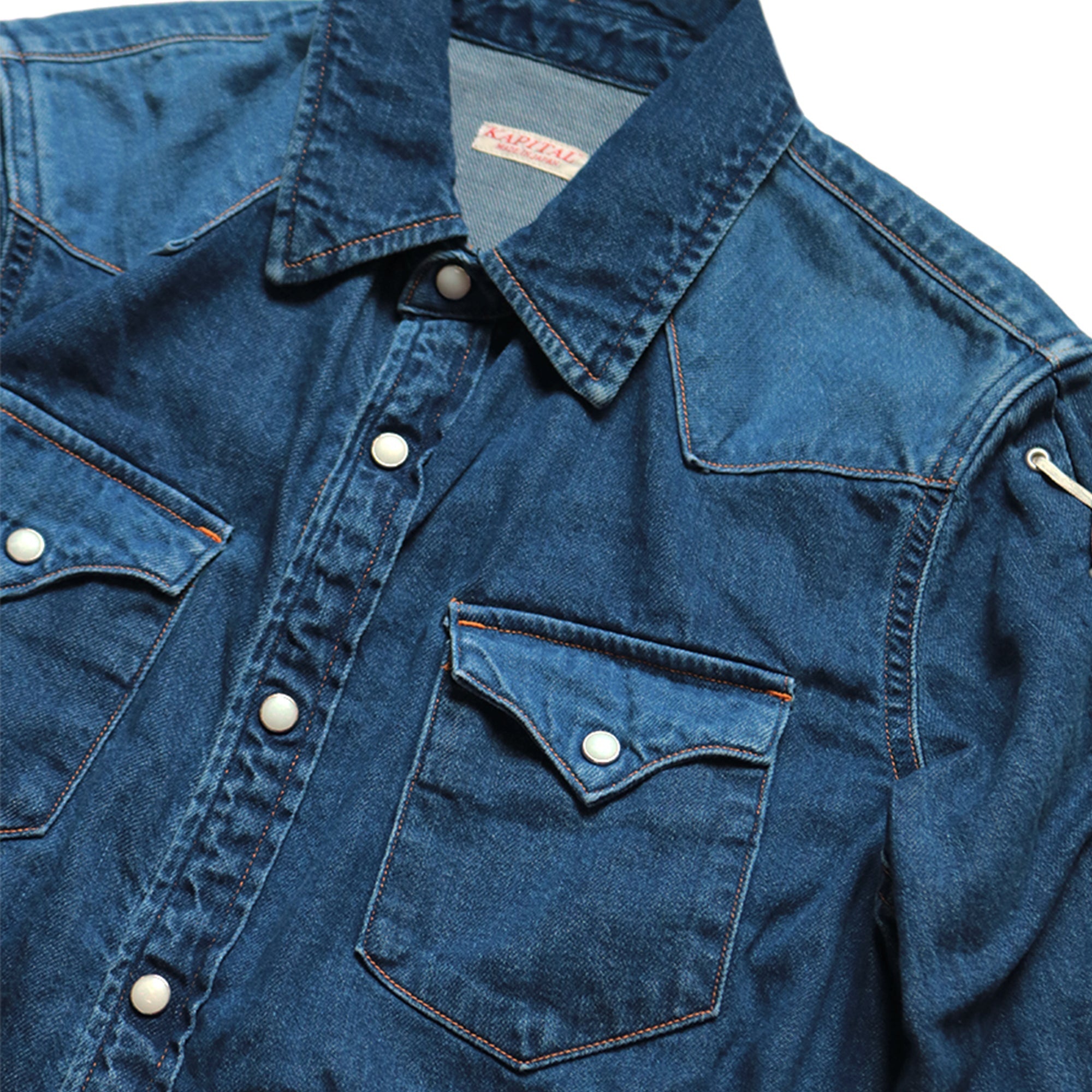 8oz DENIM LACE-UP WESTERN SHIRT LADIES - INDIGO - 4