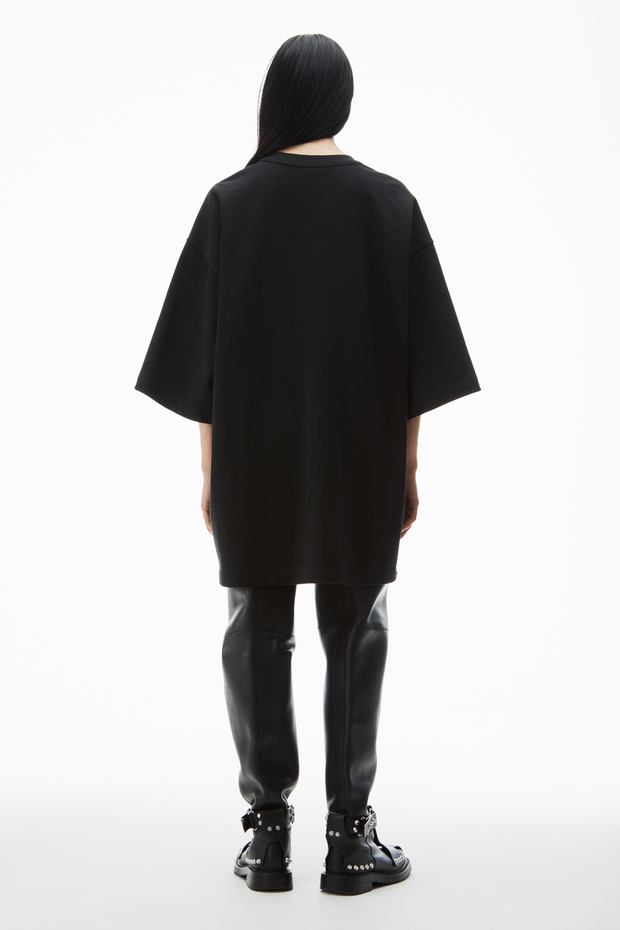 oversize drop-sleeve tee in japanese cotton jersey - 4