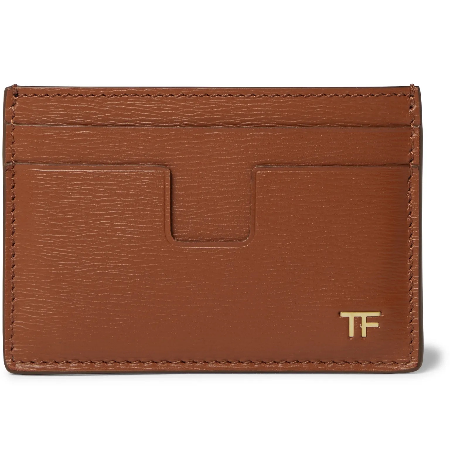 Logo-Embellished Textured-Leather Cardholder - 1