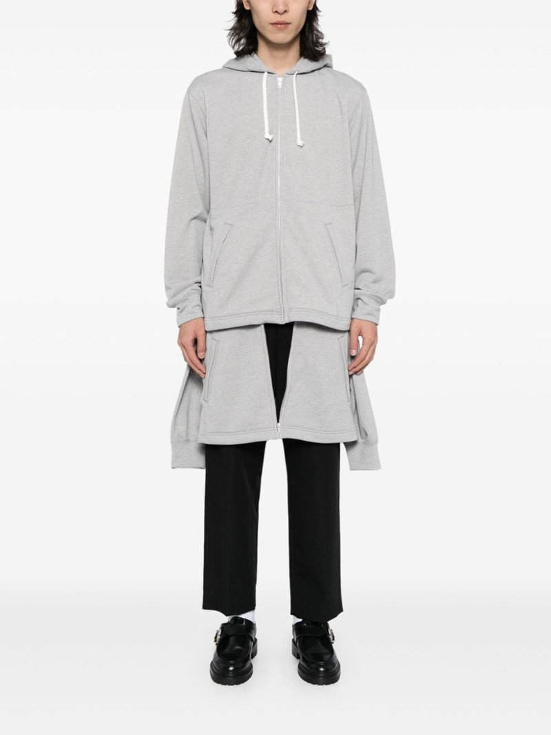 Comme Des Garçons layered zip-up hoodie outlook