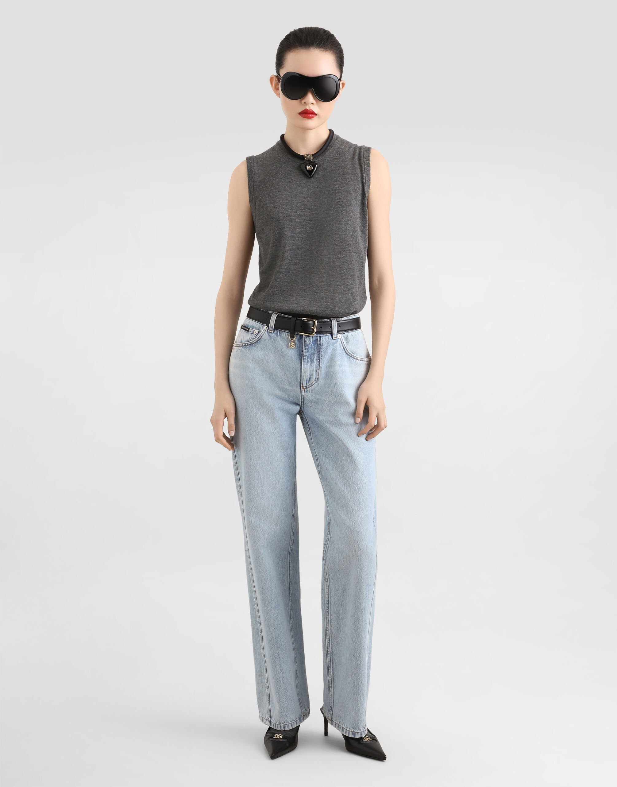5-pocket denim trousers - 2