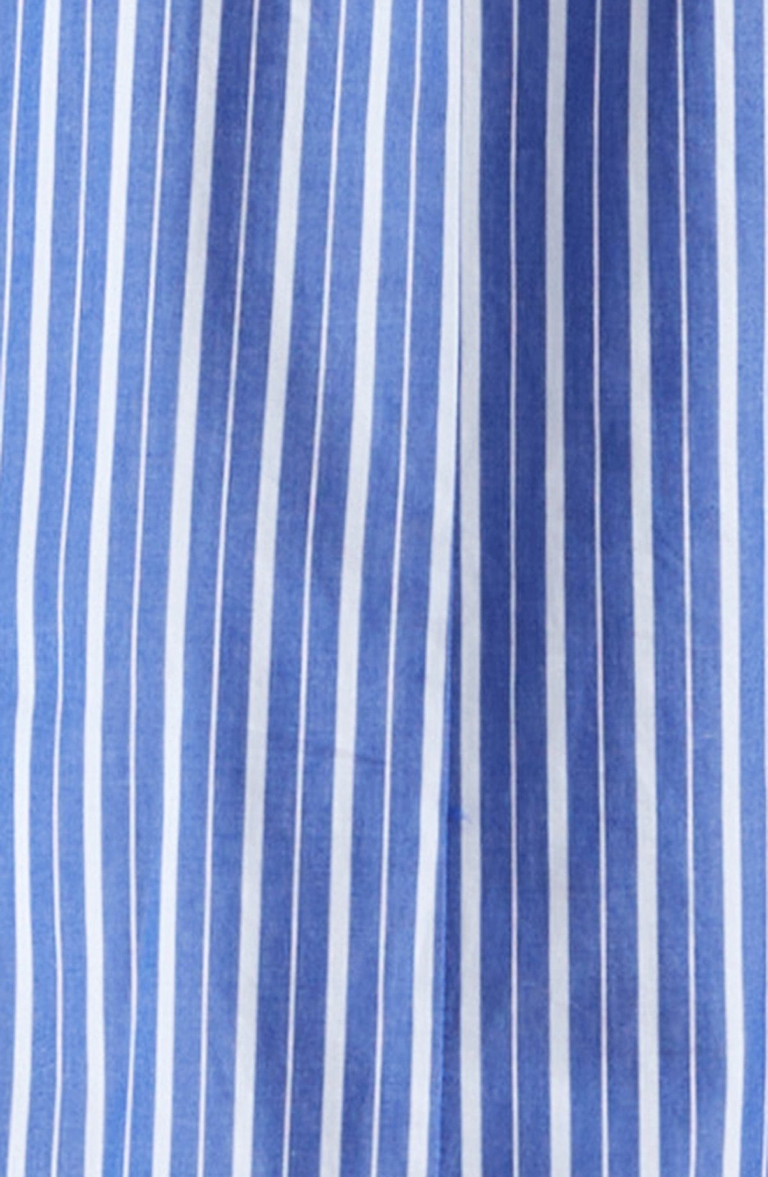 Brandon Maxwell The Sammy Stripe Cotton Shirtdress in Navy Stripe at Nordstrom - 7