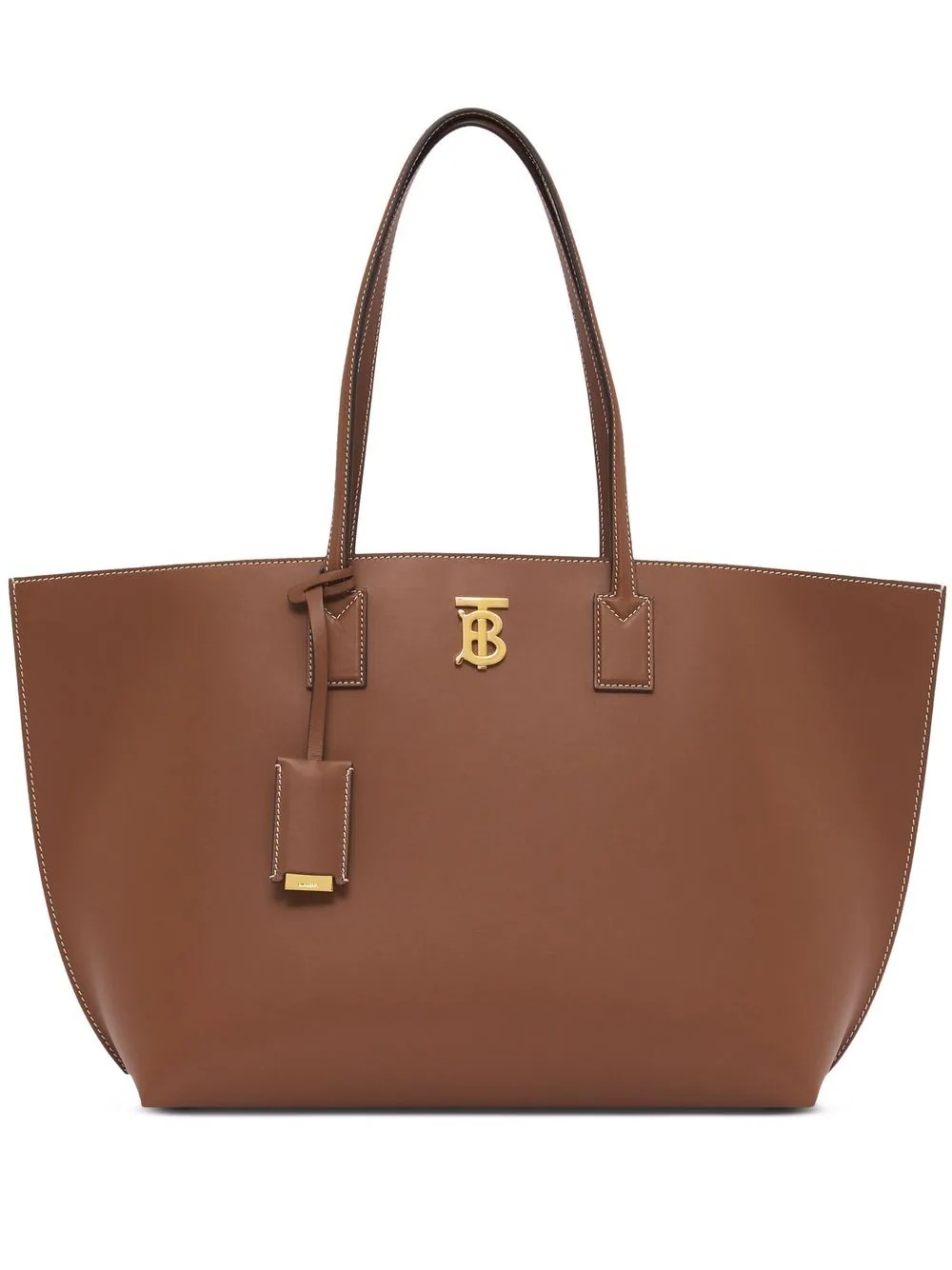 monogram leather tote bag - 1