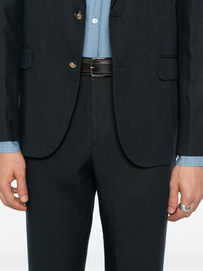 single-breasted linen suit 6