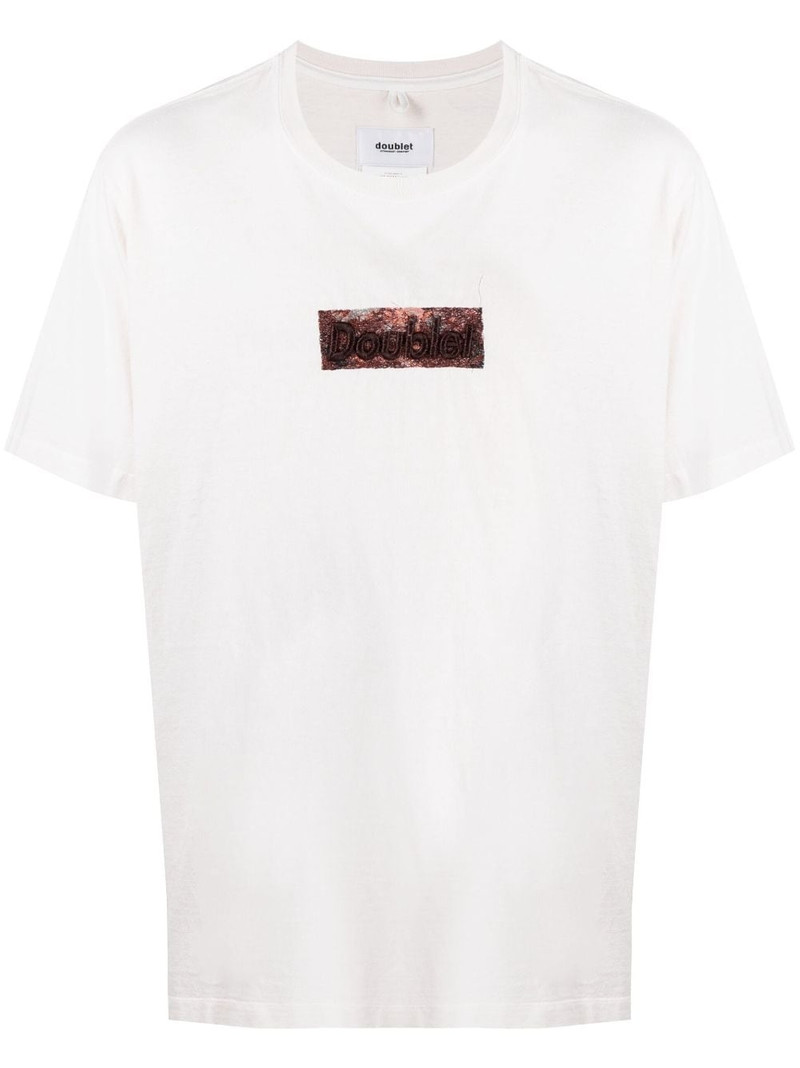 logo-patch cotton T-shirt 1