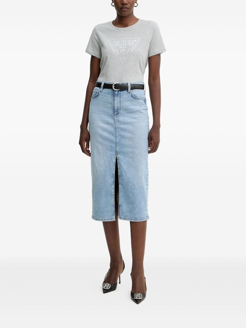 GUESS USA front-slit pocket midi skirt outlook