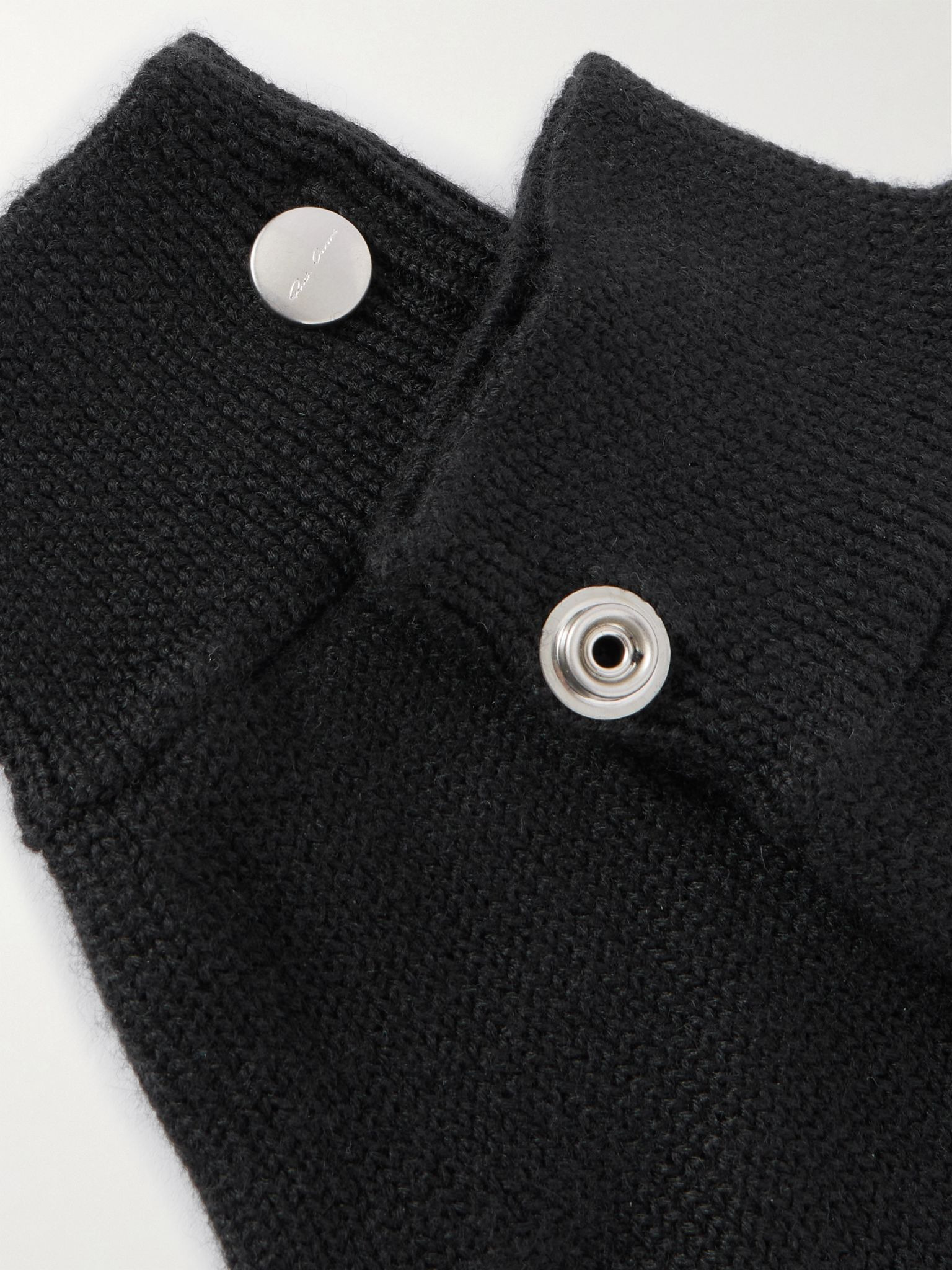 Cashmere Fingerless Gloves Black - 2