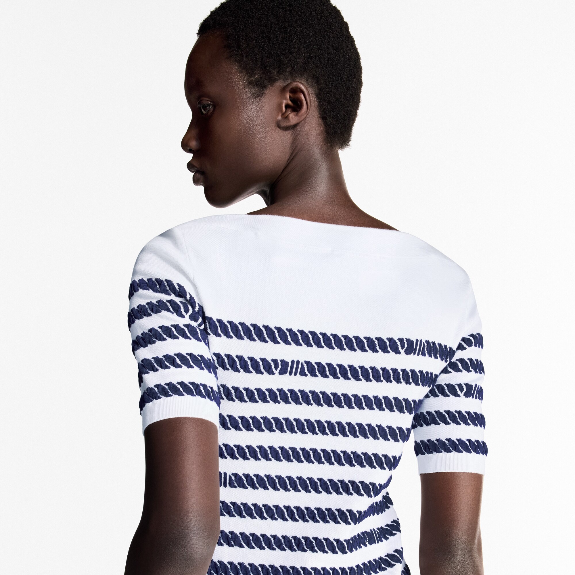 Rope Stripes Knit Top - 5
