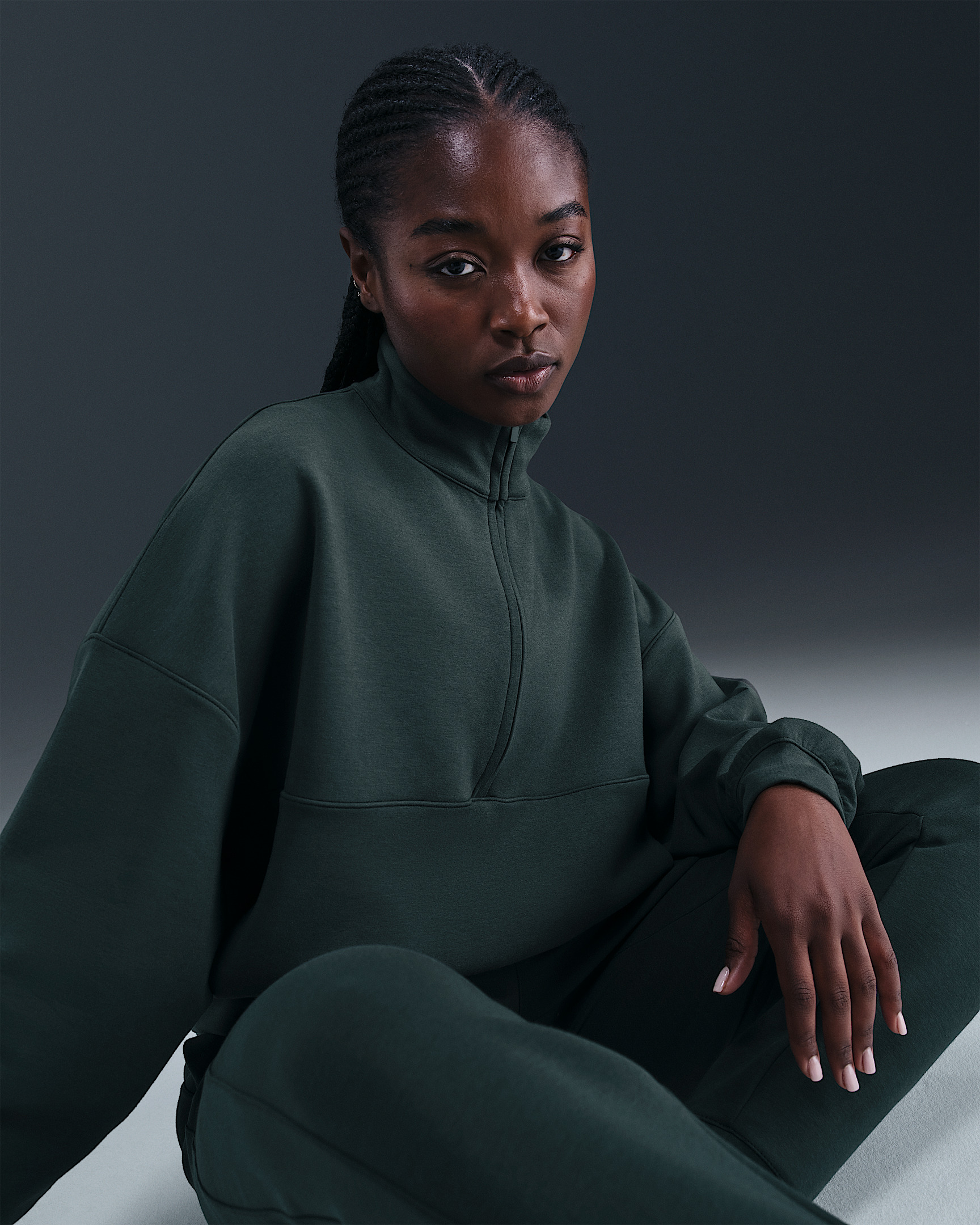 Nike 24.7 ImpossiblySoft Women's Dri-FIT Oversized 1/2-Zip Top - 3