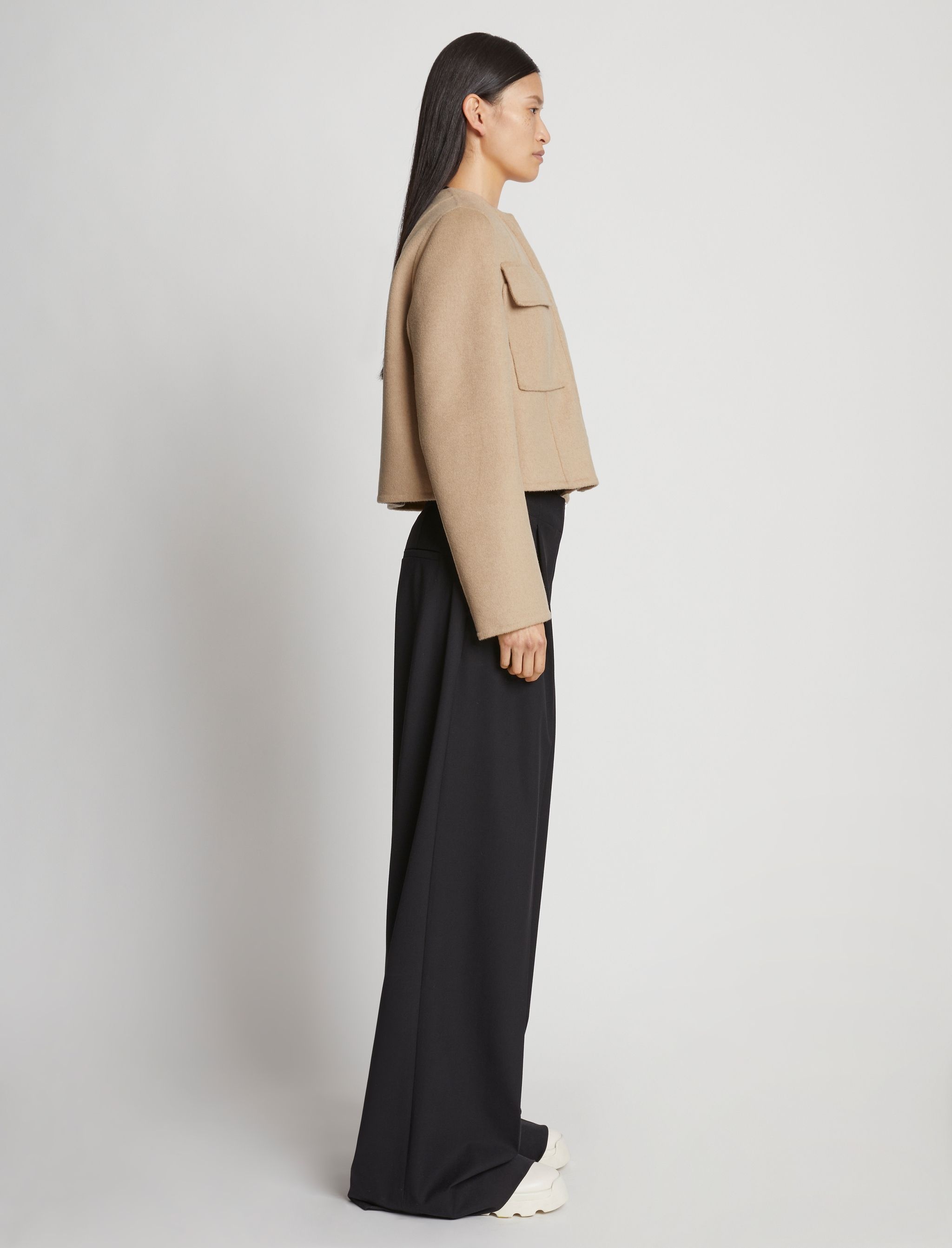 Eco Wool Double Face Crop Jacket - 4