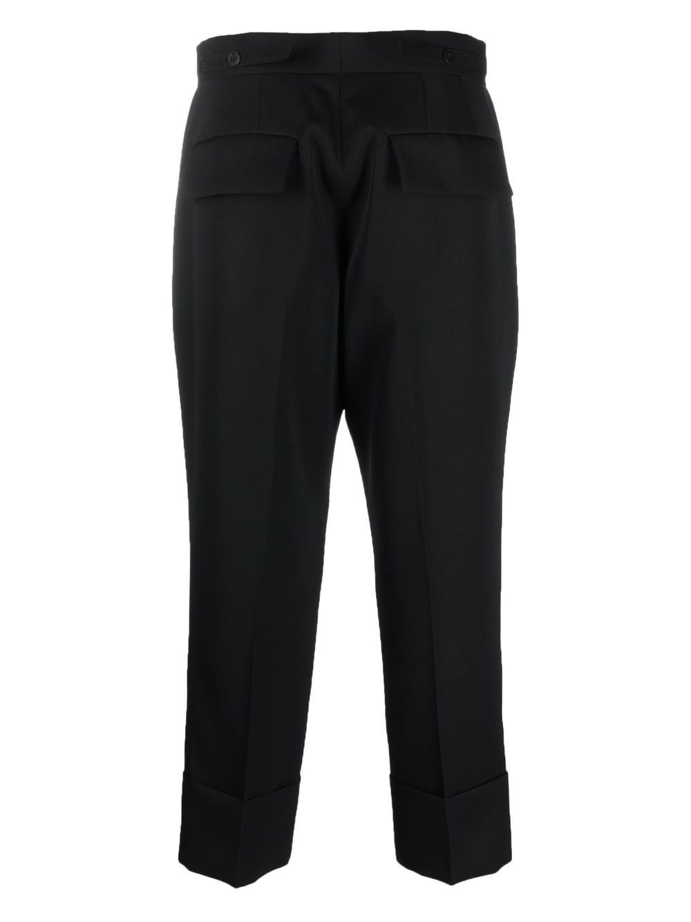 cropped leg wool trousers - 2