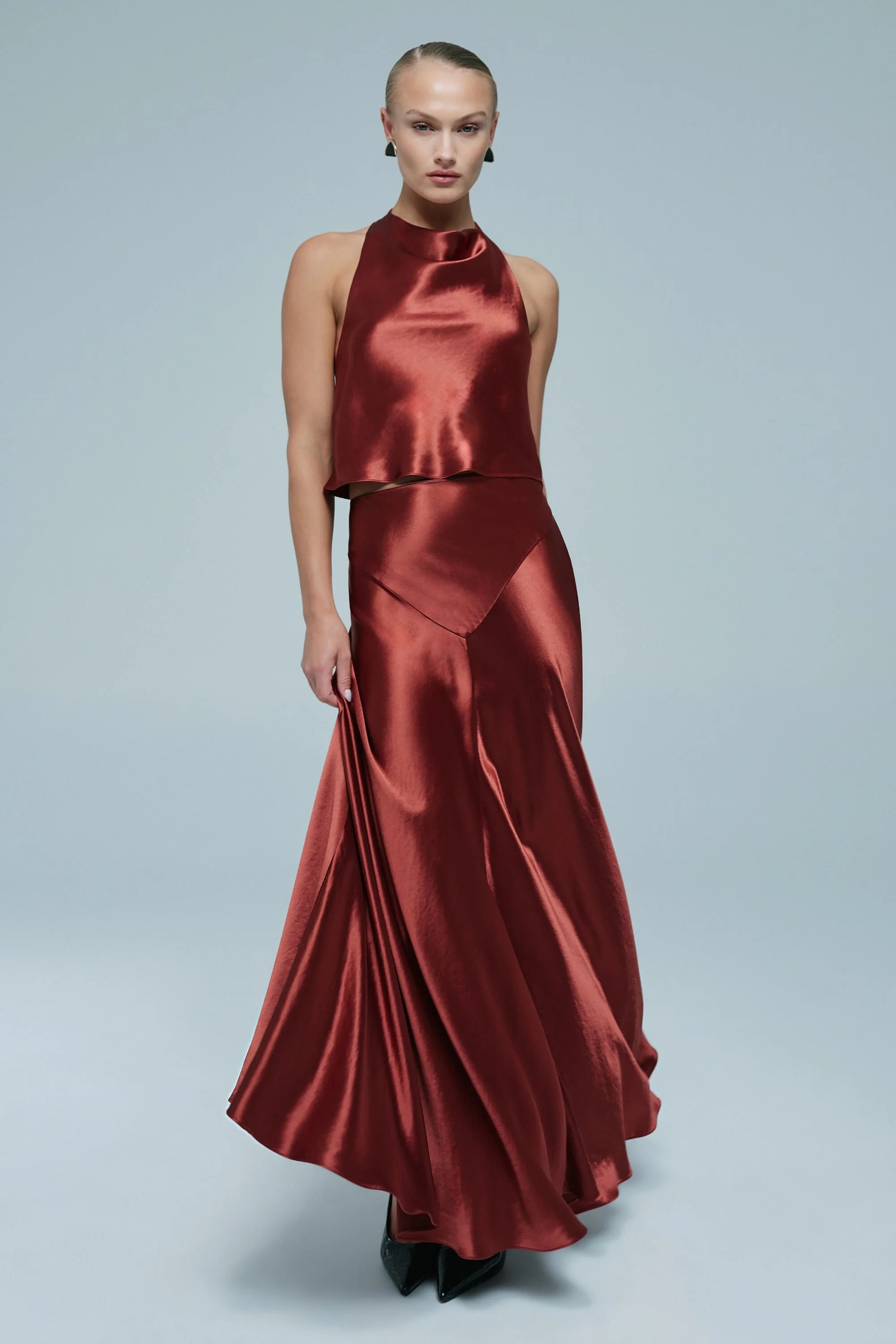 Toni Full Maxi Skirt In Rust - 1