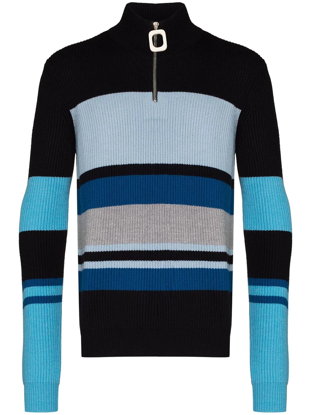 colour block ribbed jumper - 1