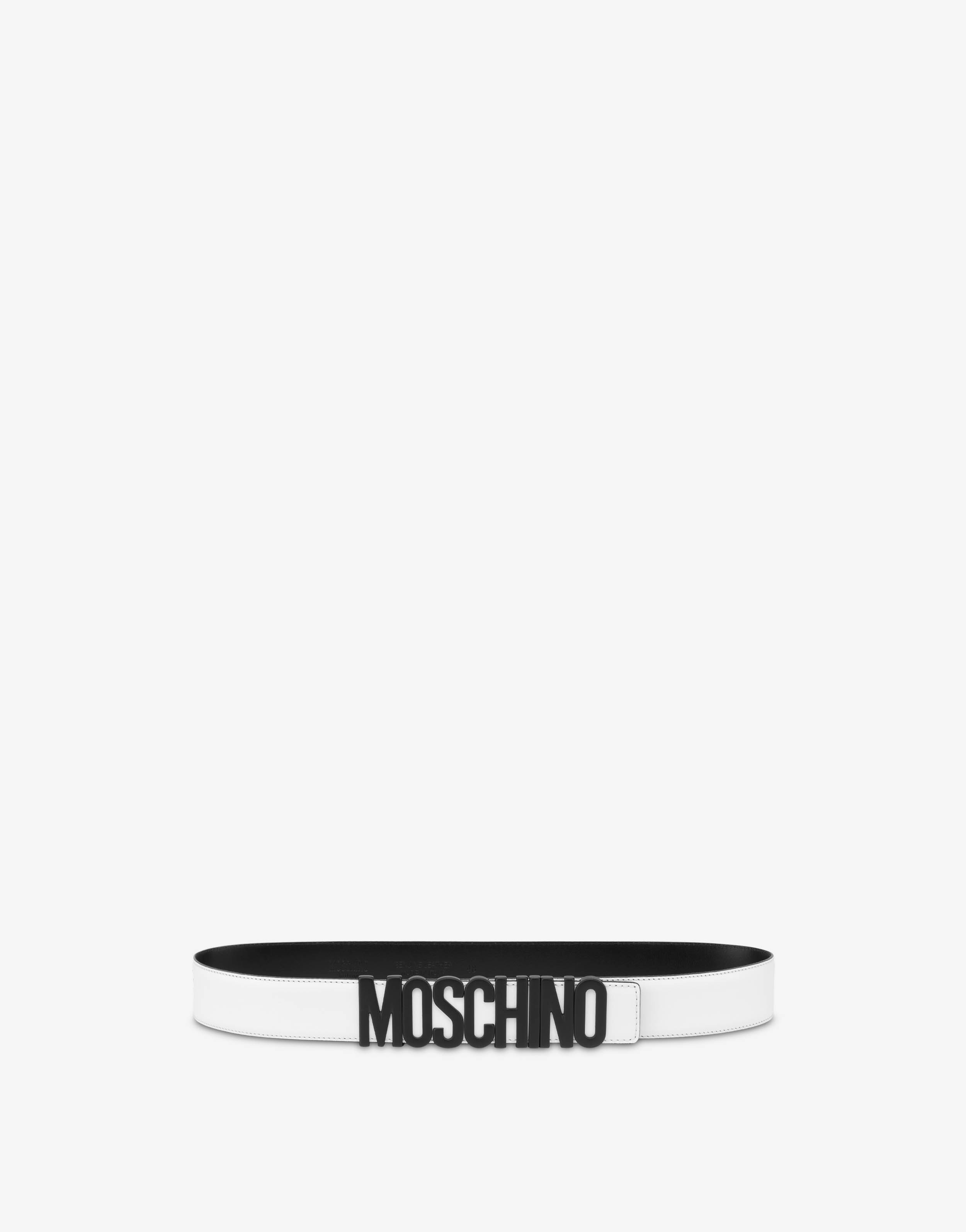 LETTERING LOGO CALFSKIN BELT - 1