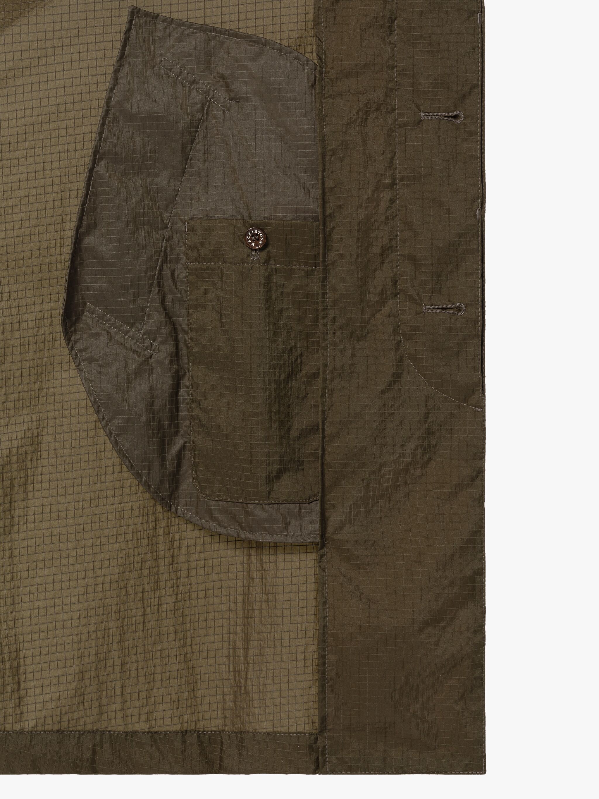 SOHO KHAKI NYLON PACKABLE RAINCOAT - 5