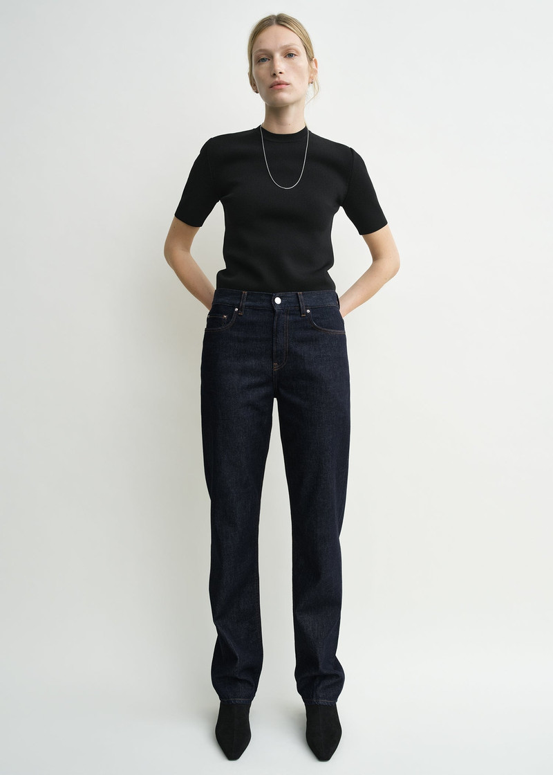 Totême Low straight denim rinsed blue outlook