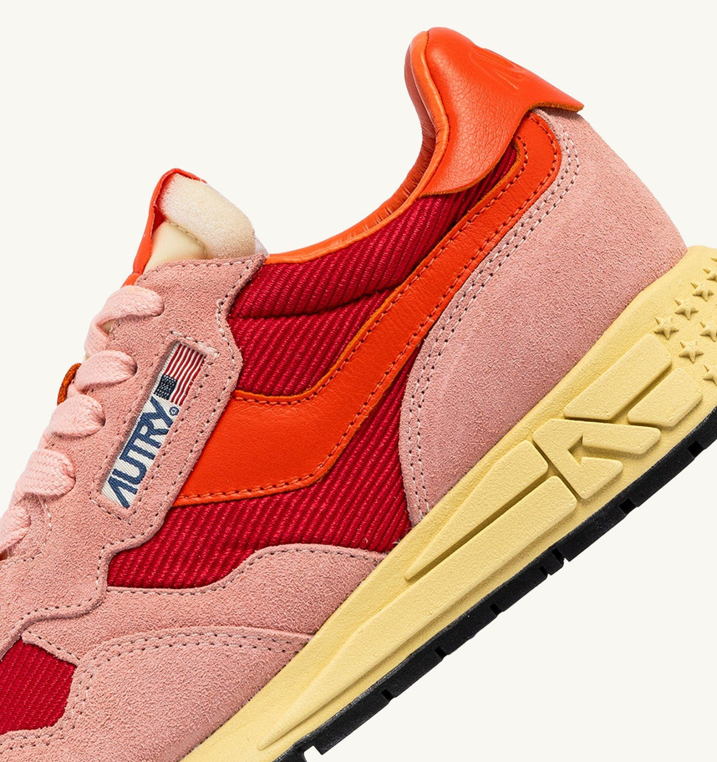 REELWIND LOW SNEAKERS IN BLOSSOM AND MOLTEN LAVA SUEDE AND MESH - 7
