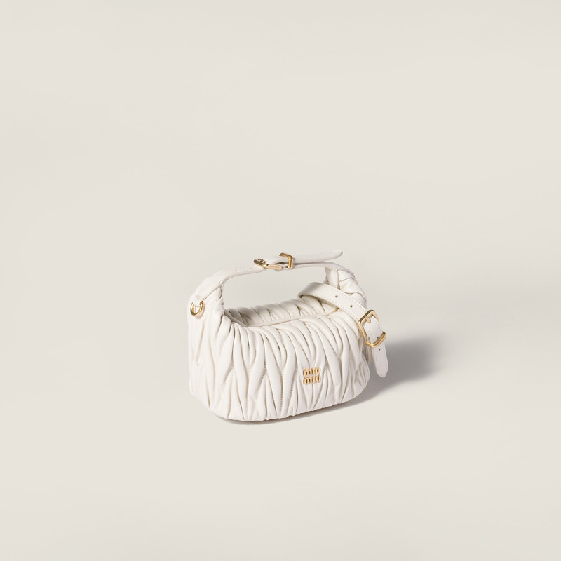 Miu Miu Matelassé nappa leather pouch outlook
