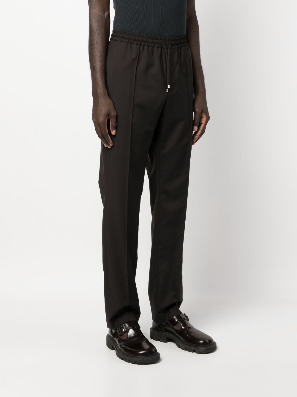 straight-leg drawstring trousers - 3