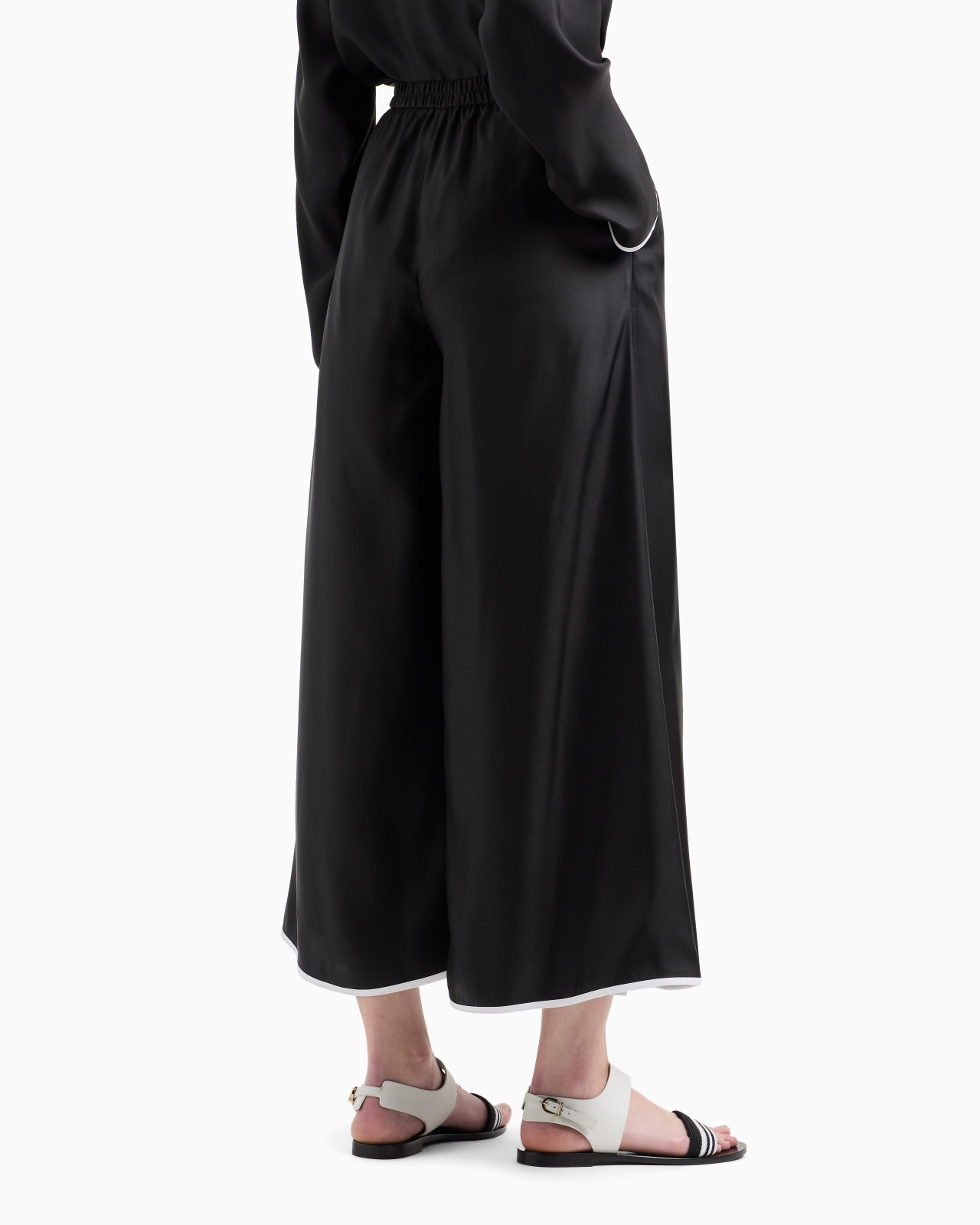 WIDE-LEG SILK TROUSERS - 3