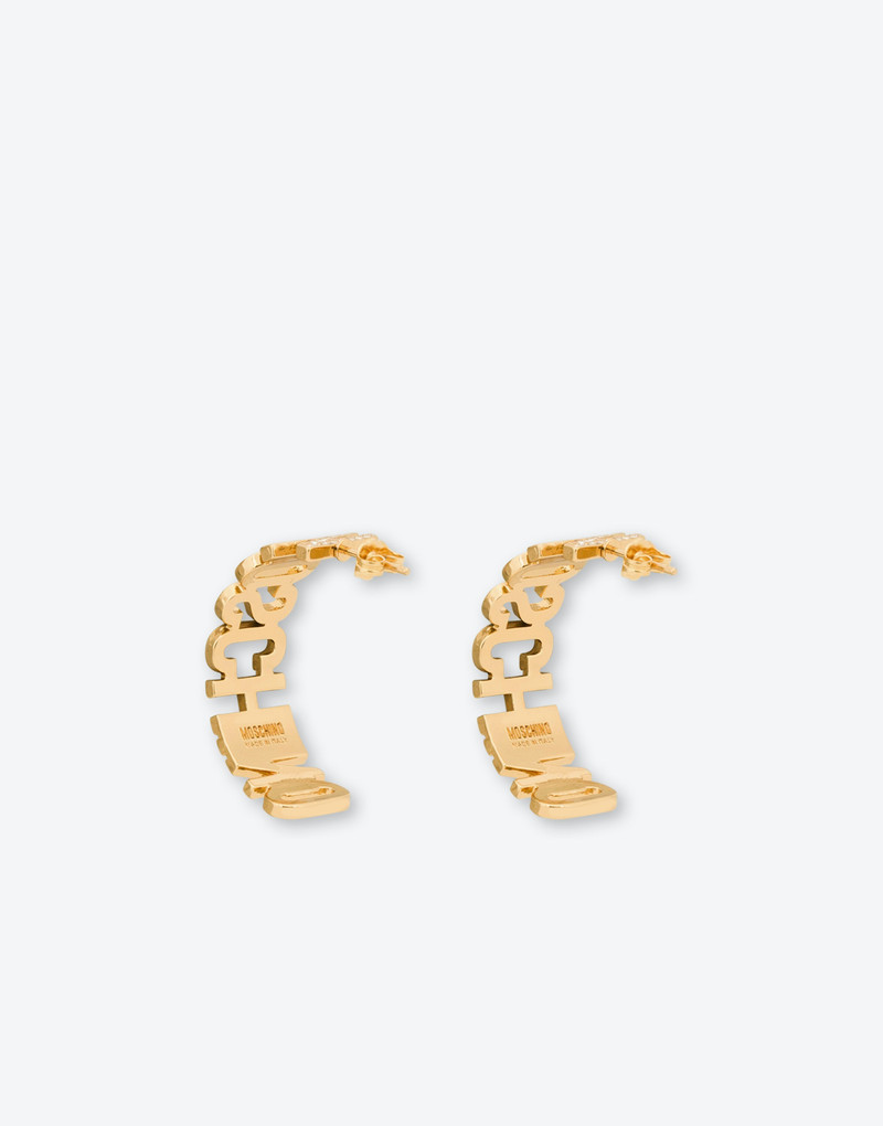 SPARKLING LETTERING LOGO SMALL EARRINGS 3