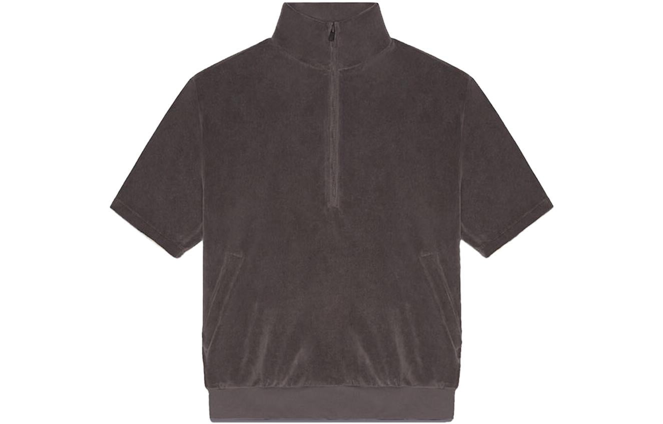 Fear of God Essentials Drop2 SS23 Half-Zip Sweatshirt 'Off-Black' 125BT224090F - 2