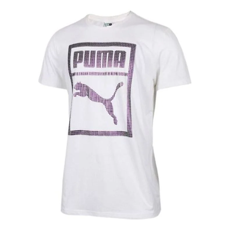 PUMA Logo Graphic T-Shirt 'White' 573927-02 - 1