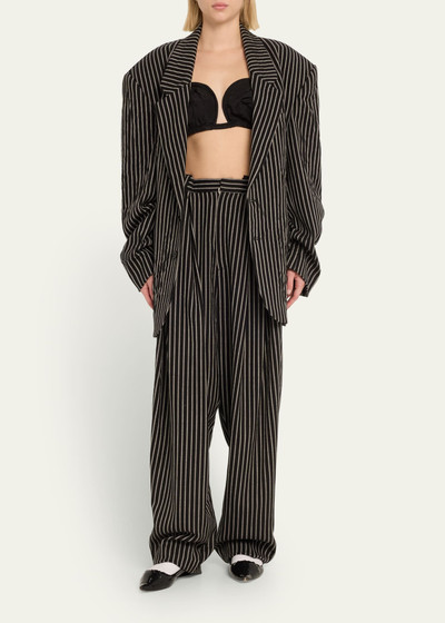 Marc Jacobs Striped Oversized Wool Trousers outlook