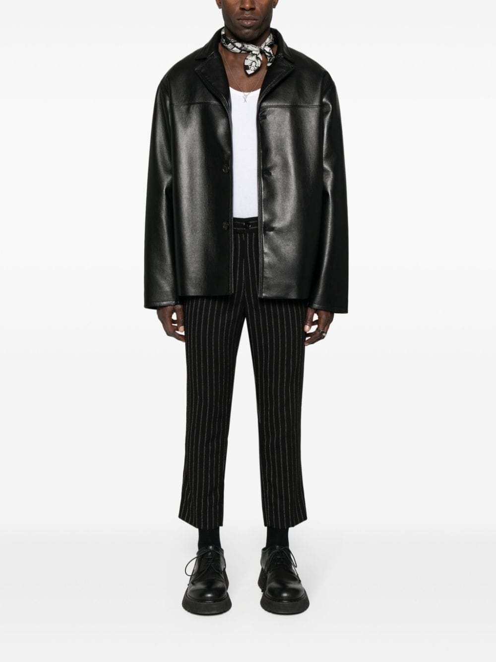 striped wool trousers - 2