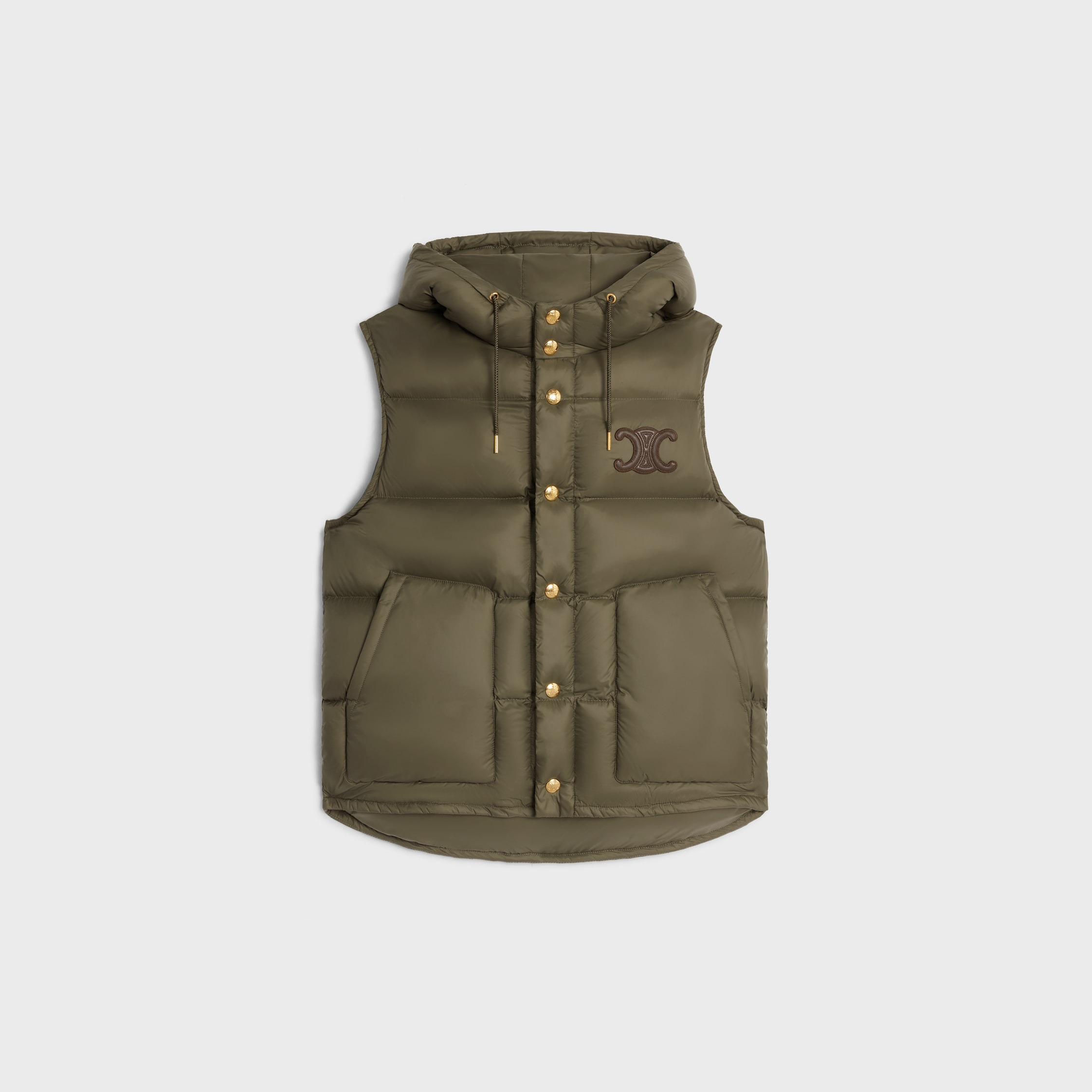 sleeveless down jacket in lightweight nylon - 1