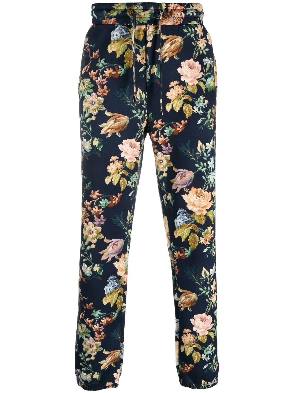 floral-print cotton track pants - 1