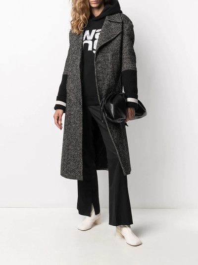 Neil Barrett stripe-detail mid-length coat outlook