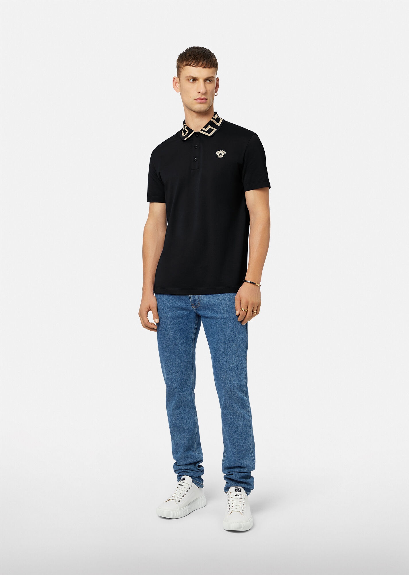 Greca Collar Polo Shirt - 4