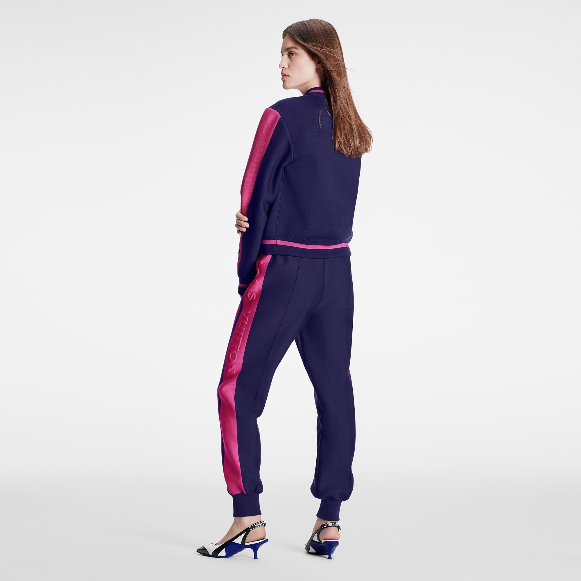 Block Knit Jogging Pants - 3