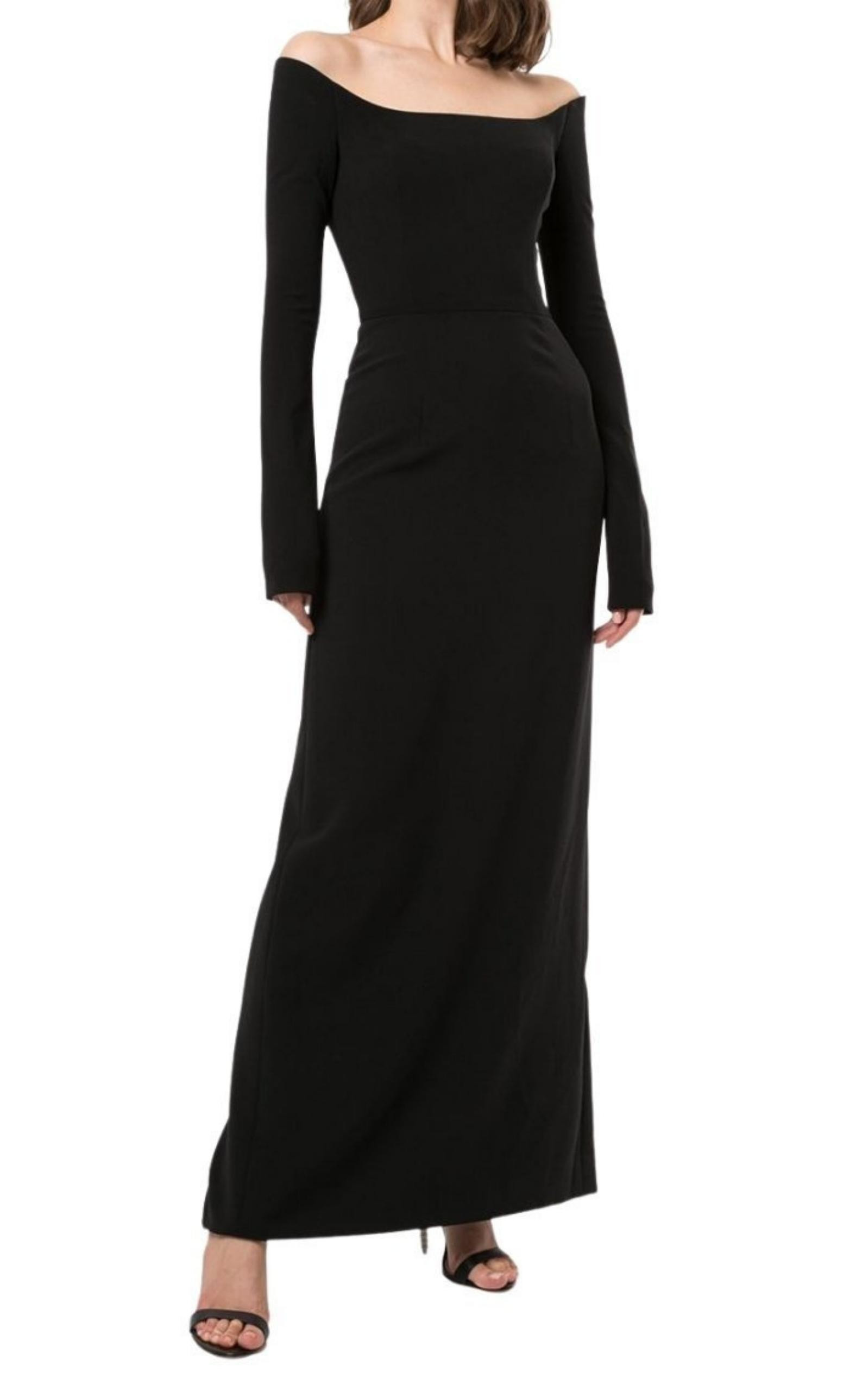 Off-the-shoulder Long-sleeve Dress - 2